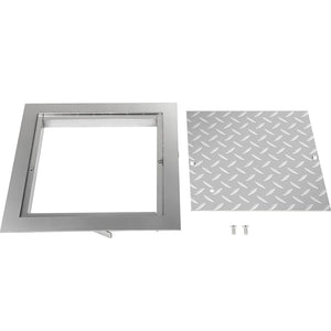 Recessed Manhole Cover 11.8"x11.8" | Galvanized Steel Square Cover & Frame | Sealed Design
