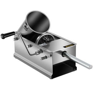 Manual Sausage Stuffer 3L | Dual Speed Horizontal Stainless Steel Meat Stuffer | Includes 5 Filling Tubes | For Home & Commercial Use