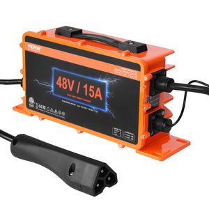 Golf Cart Battery Charger 15A | Smart Charger for EZGO TXT RXV | IP67 ETL Certified