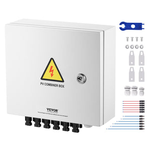 Solar PV Combiner Box | 6-String 10A Steel Case IP65 Rated