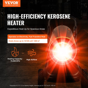 Forced Air Heater | 70,000BTU Portable Kerosene Indoor/Outdoor Heater