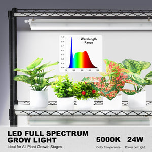 Indoor Plant Stand | 6-Tier 192W Grow Shelf with Lights | 70.9" Tall