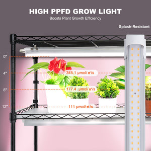 Indoor Plant Stand | 6-Tier Grow Shelf with Lights | 180W | 180cm