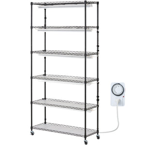 Indoor Plant Stand | 6-Tier Grow Shelf with Lights | 180W | 180cm