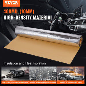 Car Sound Deadening Mat | 400mil 1.5m² | Double Layer Foam & Heat Barrier Acoustic Insulation
