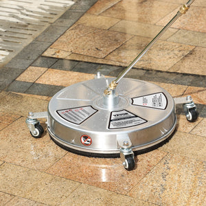Surface Cleaner 18" with Wheels | Stainless Steel 4000 PSI | Includes 2 Extension Wands
