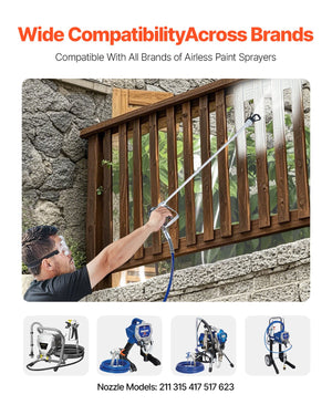 Airless Paint Spray Gun Kit | 3600PSI with Extension Rods & Filters