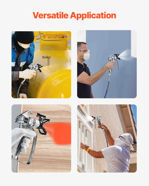 Airless Paint Spray Gun | 3600PSI High Pressure Sprayer with 5 Tips
