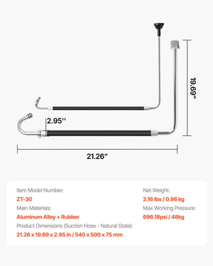 Paint Sprayer Parts | Suction Hose Tube & Reflux Line Set