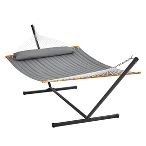 Double Quilted Fabric Hammock | 2-Person with Stand | 480lb Capacity