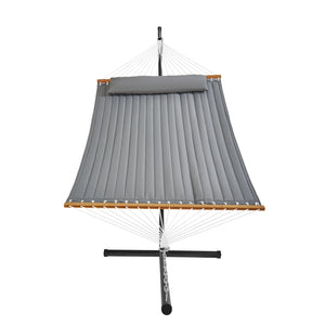 Double Quilted Fabric Hammock | 2-Person with Stand | 480lb Capacity