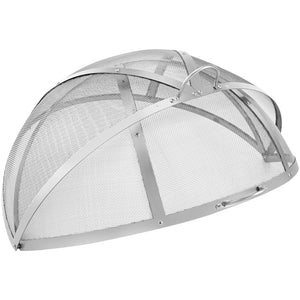 Firepit Spark Screen Lid 40 Inch | Stainless Steel Outdoor Fire Pit Cover | Easy-Opening Round Screen for Patio Fire Pits & Backyard Use