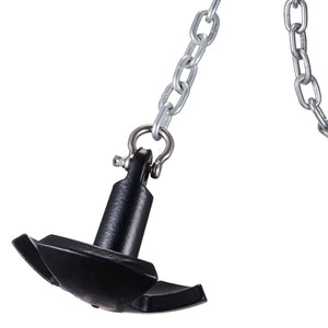 River Anchor 12lbs | Cast Iron Vinyl-Coated Mushroom Anchor with Shackle | For Boats up to 10ft
