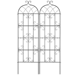 Garden Trellis 2-Pack | 71x20" Rustproof Metal Climbing Plant Support