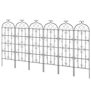 Metal Garden Trellis 4-Pack | 71x20" Rustproof Plant Support