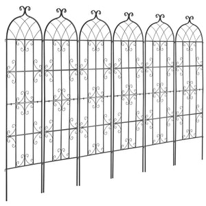 Metal Garden Trellis 4-Pack | 71x20" Rustproof Plant Support