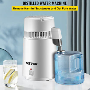 Water Distiller | 4L Stainless Steel Distillation Unit with Collection Bottle & Filter