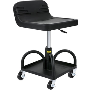 Garage Stool | Rolling Adjustable Mechanic Seat with Casters | 300LBS