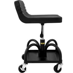 Garage Stool | Rolling Adjustable Mechanic Seat with Casters | 300LBS