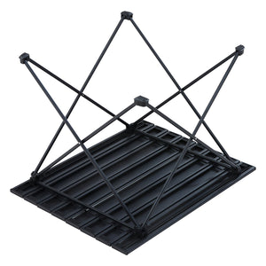 Folding Camping Table 22.2"x15.9" | Lightweight Aluminium Outdoor Table with Carry Bag | Compact Side Table for Cooking, Beach & Picnic | Black