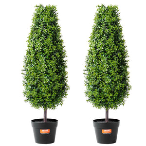 Artificial Boxwood Topiary Tree | 2 Pack 91cm Faux UV-Resistant