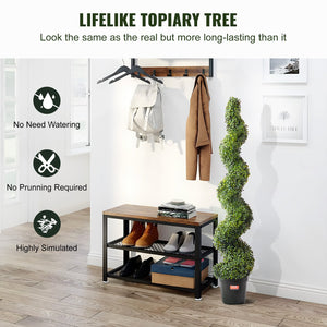 Artificial Boxwood Topiary Tree | 2 Pack 152cm Faux UV-Resistant | Indoor/Outdoor