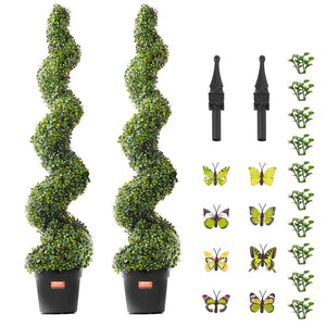 Artificial Boxwood Topiary Tree | 2 Pack 152cm Faux UV-Resistant | Indoor/Outdoor