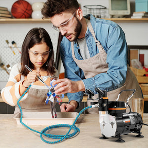 Airbrush Kit | Dual-Action Compressor for Nail Art, Makeup & Models