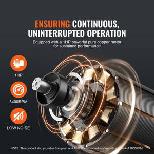 Dust Collector 1HP 460CFM | Mobile Workshop Wood Dust Extractor with 80L Collection Bag | 2.5 Micron Filtration | Rolling Design with Handle & Wheels