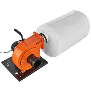 Dust Collector 1HP 460CFM | Mobile Workshop Wood Dust Extractor with 80L Collection Bag | 2.5 Micron Filtration | Rolling Design with Handle & Wheels