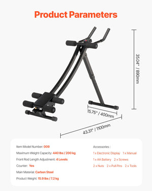 AB Workout Machine | Adjustable Core & Abdominal Trainer for Home Gym