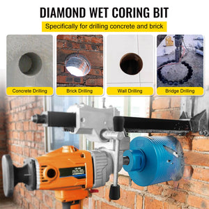 Dry Core Drill Bit 88.9mm | 241.3mm Depth Diamond Bore with Pilot Bit & Blade | For Hard Concrete & Brick