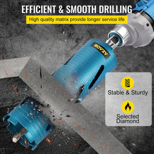 Dry Core Drill Bit 88.9mm | 241.3mm Depth Diamond Bore with Pilot Bit & Blade | For Hard Concrete & Brick