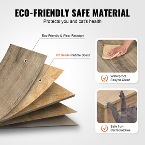 Cat Litter Box Enclosure | 2-Room Wooden Hidden Furniture | Greige