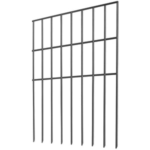Garden Fence No-Dig 44x33cm | Animal Barrier Metal Fence with 3.81cm Spike Spacing | 28 Pack Decorative Yard Fencing