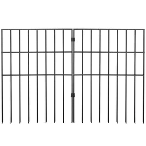 Garden Fence No-Dig 44x33cm | Animal Barrier Metal Fence with 3.81cm Spike Spacing | 28 Pack Decorative Yard Fencing