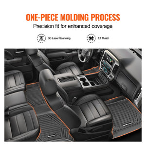 Floor Mats | Fits Chevrolet Silverado/GMC Sierra 1500 | 3-Piece Set