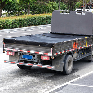 Dump Truck Mesh Tarp 5'x14' | PVC Coated Black | Heavy Duty with Pockets & Grommets
