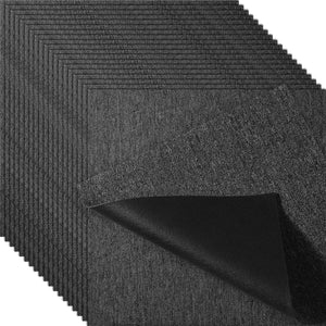 Carpet Tiles Reusable 20"x20" | 20 Pack with Padding Attached | Dark Gray