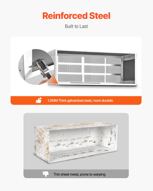 Air Conditioner Wall Sleeve 42" | With Exterior Grille