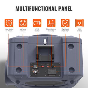 Air Scrubber | 800 CFM Negative Air Machine | 3-Stage Filtration with MERV10, Carbon & HEPA