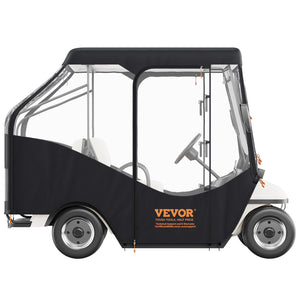Golf Cart Enclosure 4 Passenger | 420D Polyester with Transparent Windows | Universal Fit