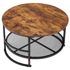 Coffee Table Set | 80cm Round Table + 2 End Tables for Living Room