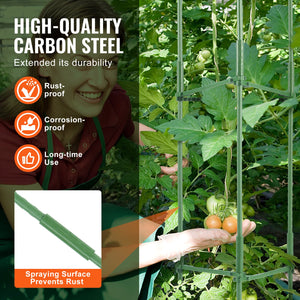 Tomato Cage Set | 4-Pack 162cm Garden Plant Support Stakes