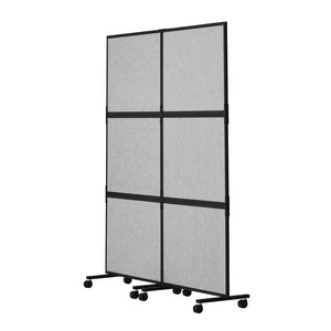 Room Divider | Acoustic Privacy Panels 2-Pack | Light Gray
