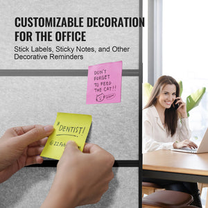 Room Divider | Acoustic Privacy Panels 2-Pack | Light Gray