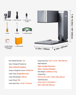 Portable Laser Engraver | 600mm/s 5W Handheld Engraving Machine