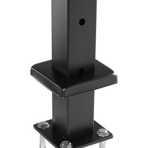 Cable Railing Post 42"x1.97"x1.97" | Stainless Steel Deck Stair Post with Bracket | Black