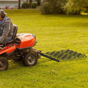 Drag Harrow 4x4FT | Heavy Duty Chain Harrow with 69 Teeth | ATV, UTV & Tractor Attachment for Lawn, Gravel & Soil Prep