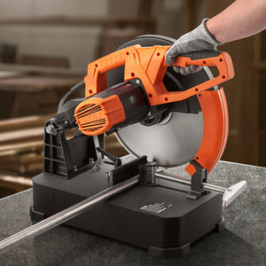 Chop Saw 14"/355mm | 2800W 1200RPM Steel Cutting Machine | Adjustable Dry Cut Miter Saw for Metal, Rebar & Aluminium